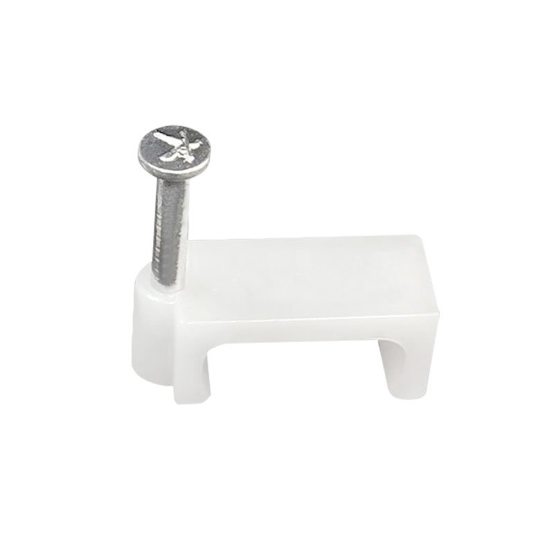 flat cable clips white