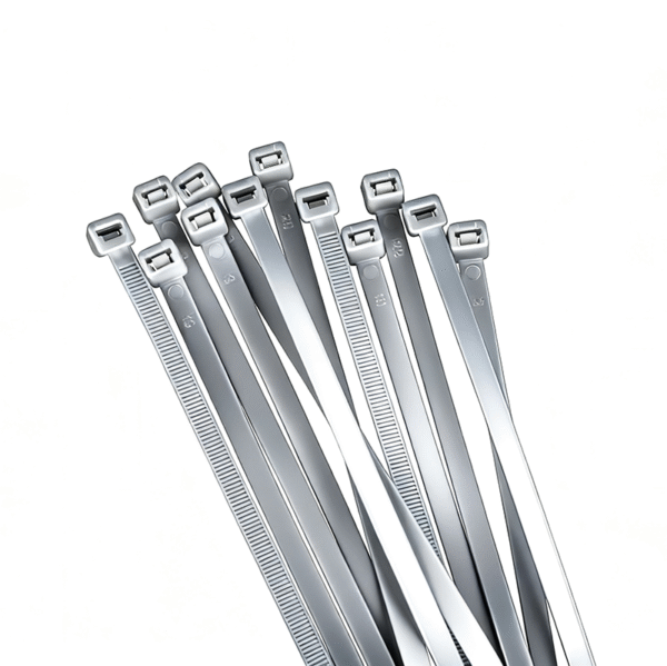 silver cable ties