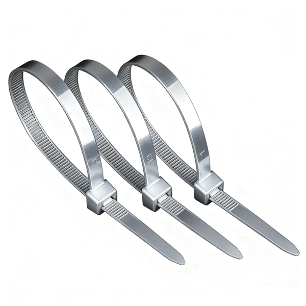 silver zip ties