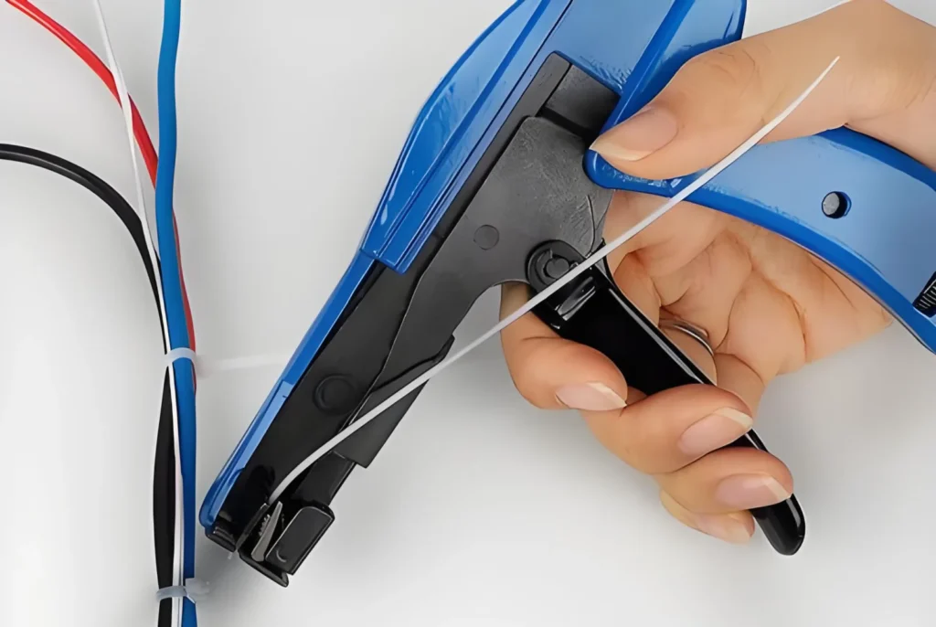how to use a zip tie gun