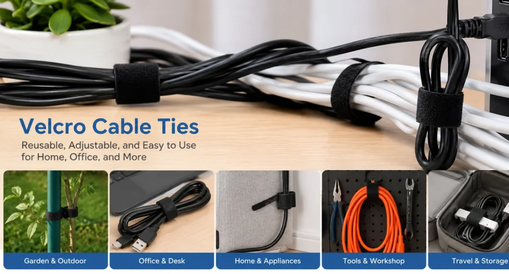 how to use velcro cable ties