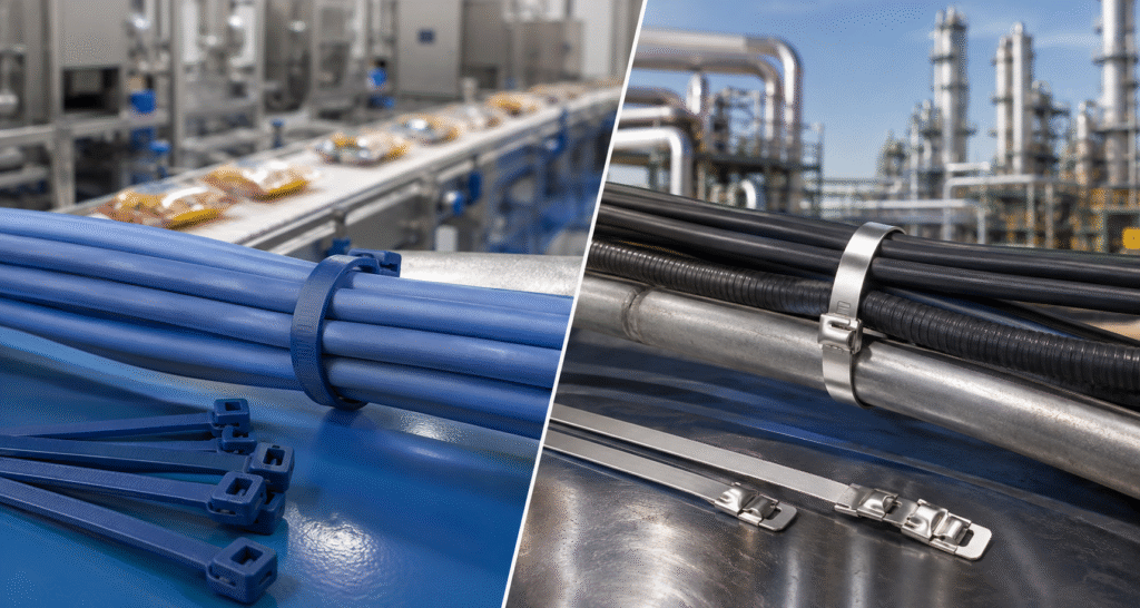 Metal Detectable Cable Ties vs Metal Cable Ties